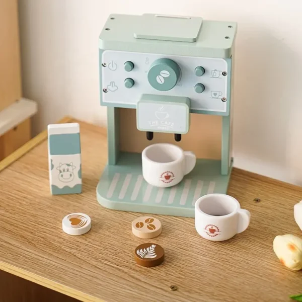 Juego de Cafetera Madera para Niños Creativos