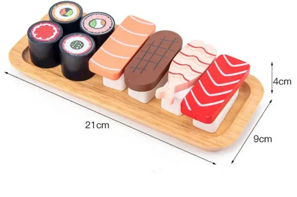 Sushi de madera juguete medidas