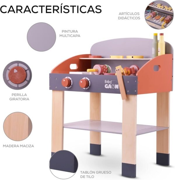 barbacoa de juguete y lo que incluye